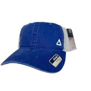 NWT AHEAD Extreme Fit SC Hat Unstructured Mesh Back Washed Twill Blue White OS